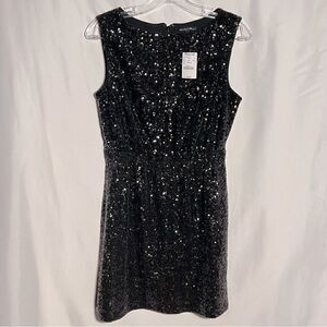 Madewell Broadway & Broome Lightbox Black Sequin Mini Sleeveless Dress 0